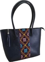 Luxe Leren Tas - Echt Leder - 43x28x11 cm - Blauw