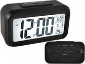 Wekker - LED-display - Klok - Klokje - Thermometer - Snooze knop - Schemeringssensor - Kunststof - zwart