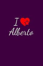 I love Alberto: Notebook / Journal / Diary - 6 x 9 inches (15,24 x 22,86 cm), 150 pages. For everyone who's in love with Alberto.