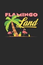 Flamingo Land: 6x9 Flamingo - dotgrid - dot grid paper - notebook - notes