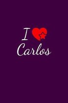 I love Carlos: Notebook / Journal / Diary - 6 x 9 inches (15,24 x 22,86 cm), 150 pages. For everyone who's in love with Carlos.
