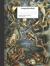 Composition Book College-Ruled Amphibian Frogs Underwater