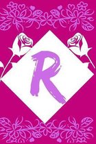 R: Notebook Initial Monogram Letter R for Women, Girls