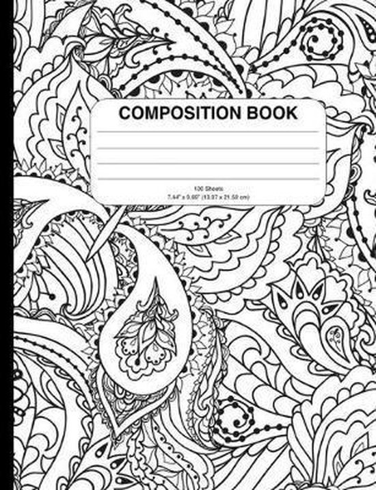 Composition Book Paisley design, graph paper, Best Comp Books