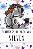 Trainingstagebuch von Steven: Personalisierter Tagesplaner f�r dein Fitness- und Krafttraining im Fitnessstudio oder Zuhause