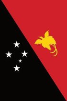 Papua New Guinea Travel Journal - Papua New Guinea Flag Notebook - Papuan Flag Book: Unruled Blank Journey Diary, 110 page, Lined, 6x9 (15.2 x 22.9 cm