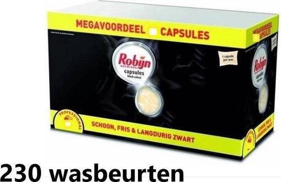 Robijn Black Velvet wasmiddel capsules - Jaarbox 230 pods