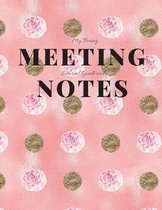 My Boring Meeting Survival Guide and Notes: 8.5x11 Meeting Notebook and Puzzle Book