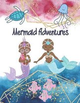 Mermaid Adventures: Draw and Write Journal Book for Children to Create Stories, Two-in-One Journal Book, Wide Ruled Lined & Blank Pages, B