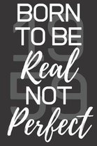 Born To Be Real Not Perfect 1959: Ghost Dot-Grid Journal - Perfect Black Cover Work, University & High School 6x9 Notebook