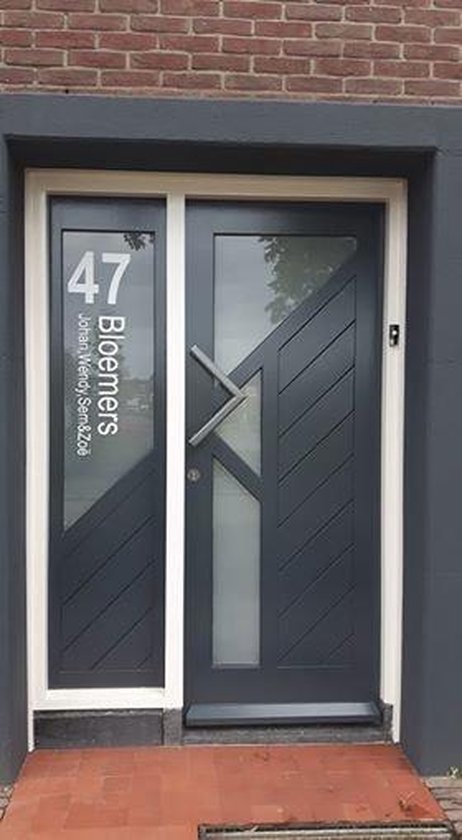 Voordeursticker Huisnummer, Familienaam & Namen - Default - - raam en  deurstickers -... | bol.com