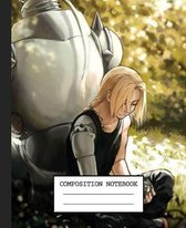 Notebook: Fullmetal Alchemist Japan Soft Glossy Cover Graph Paper Pages Book 7.5 x 9.25 Inches 110 Pages