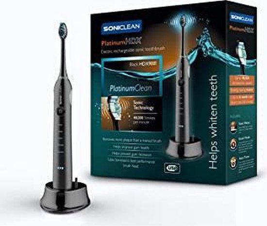 SoniClean Platinum HDX electrische sonic tandenborstel zwarte editie |  bol.com