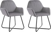 Eetkamerstoelen set 2 stuks  Velvet (Incl LW anti kras viltjes) - Eetkamer stoelen - Extra stoelen voor huiskamer - Dineerstoelen – Tafelstoelen