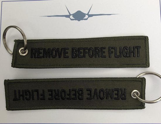 REMOVE BEFORE FLIGHT sleutelhanger