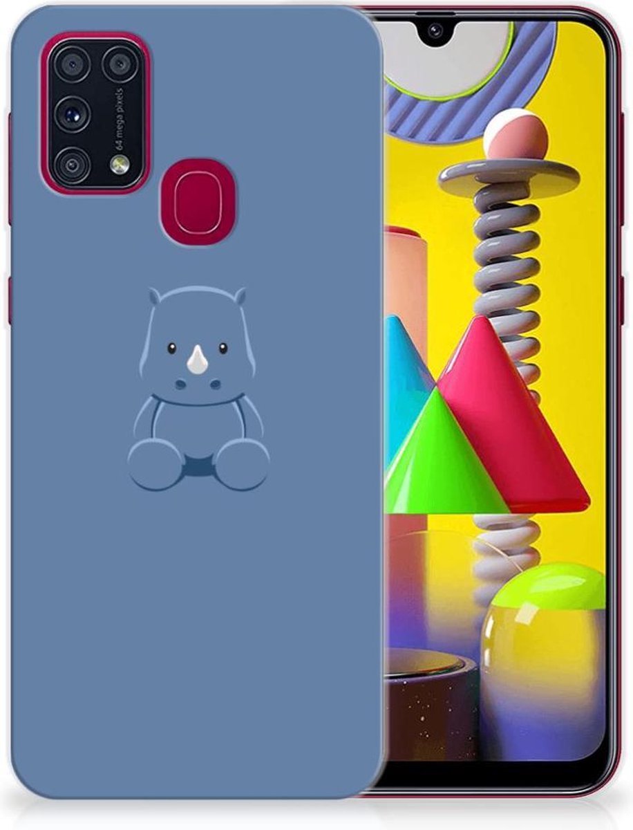 Samsung Galaxy M31 Telefoonhoesje met Naam Baby Rhino