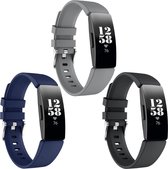 iMoshion Siliconen bandje Multipack voor de Fitbit Inspire - Zwart / Blauw / Grijs