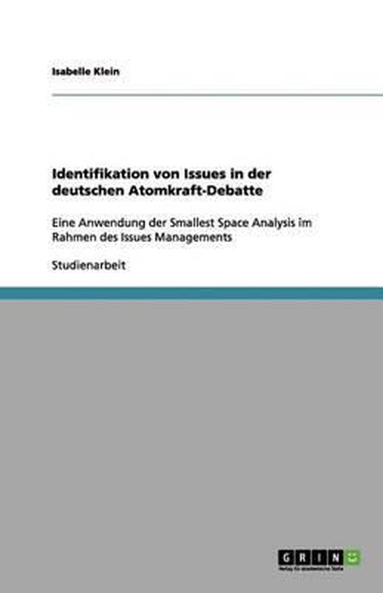 Identifikation von Issues in der deutschen Atomkraft-Debatte - cover