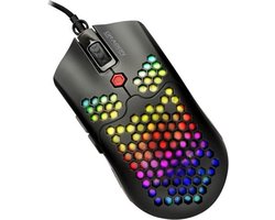 Honeycomb Gaming Muis - Stille Game Muis - 800 TOT 12.000 DPI - RGB verlichting - 7 Knoppen - Licht gewicht