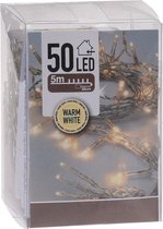 LED BATTERIJVERLICHTING 50 LAMPS TIMER WARM WIT