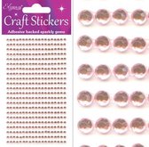 Oaktree - Stickers Diamantjes Licht Roze (per vel) 3mm