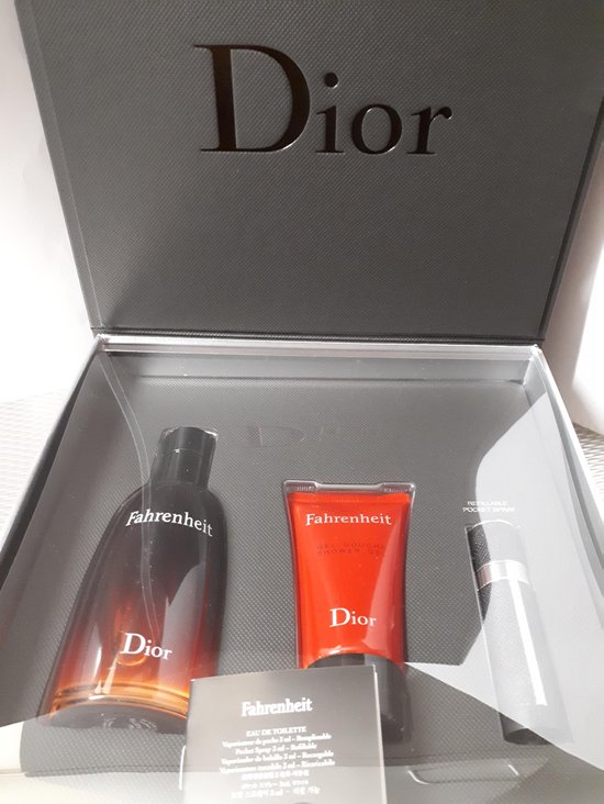 Christian Dior Fahrenheit Geschenkset 100ml EDT + 50ml Douchegel + 3ml  Vaporisateur Spray | bol.com