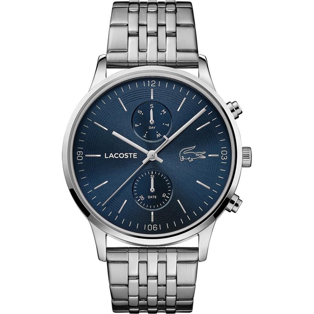 Lacoste - 2011067 - Horloge - Mannen - Zilverkleurig- RVS - Ø 43 mm
