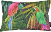 Velvet Parrot Long Kussenhoes | Velours / Fluweel - Polyester | 30 x 50 cm