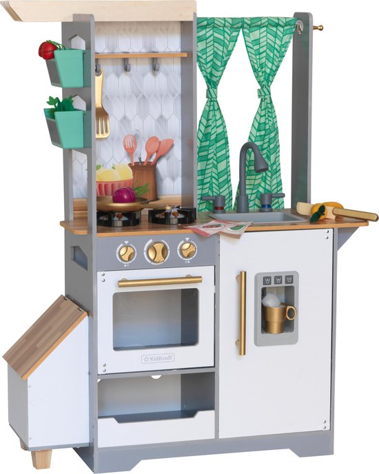KIDKRAFT - Cuisine en bois pour enfant Terrace Garden avec accessoires, son  & lumiere | bol.