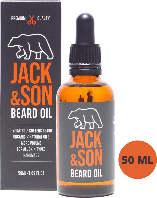 Jack and Son - Baardolie - 50 ML - Baardverzorging - Baard Serum - Premium Quality - 100 % Natuurlijke ingrediënten
