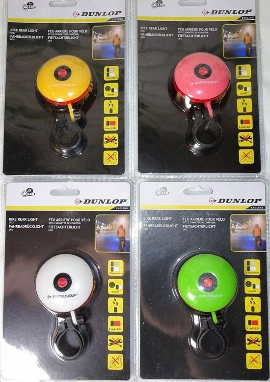 Dunlop Fiets Achterlicht Led - Multicolor - Ø 6 cm - Assorti product — afbeelding 2