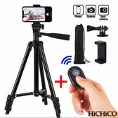 Tripod Camera Statief voor Fotocamera en Smartphone + Bluetooth Afstandsbediening – HiCHiCO®