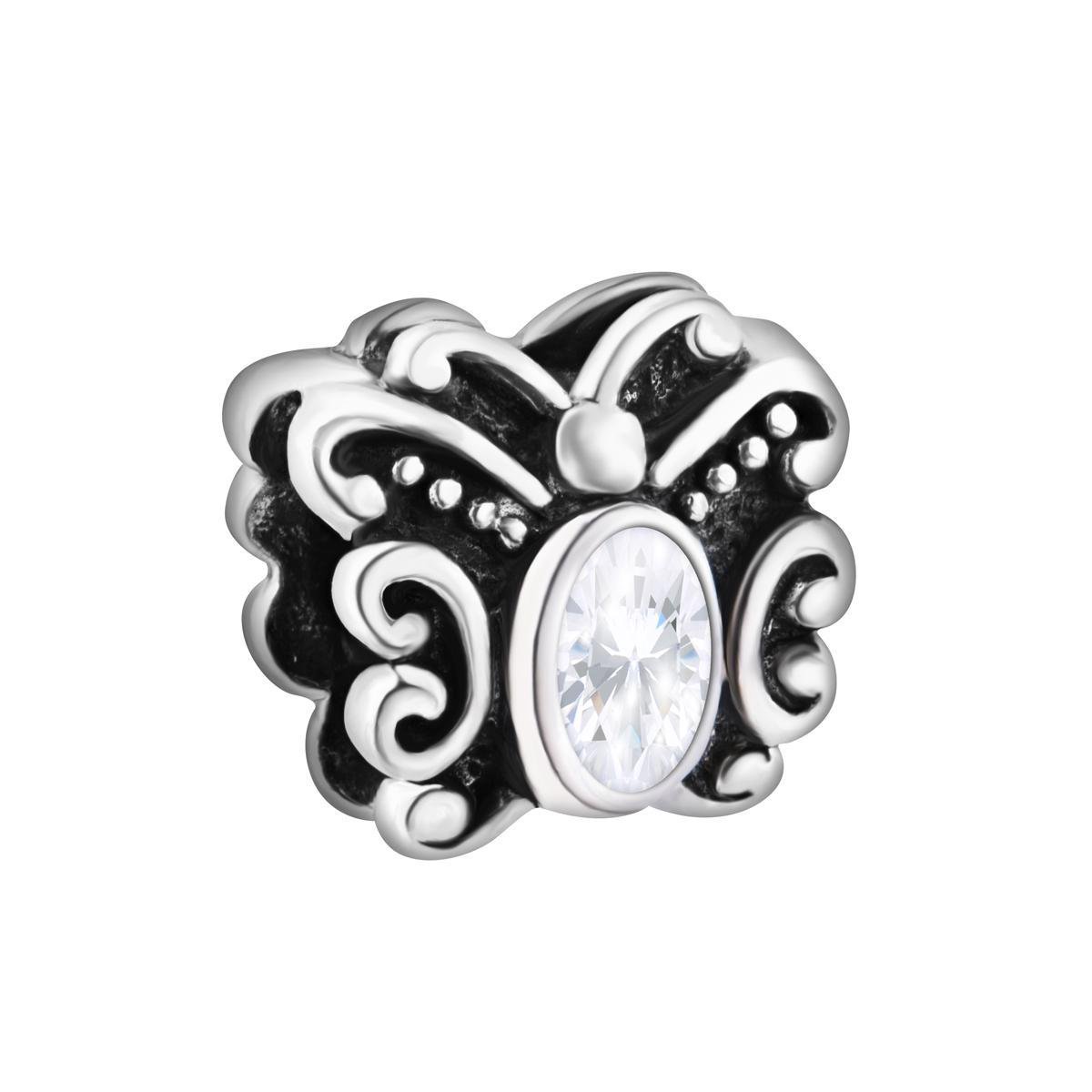 Pendentif Charm Argent 925 Quiges - Zircone Avec Fermoir