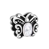Quiges - 925 - Zilveren - Bedels -Sterling zilver - Beads - Vlinder Kraal Charm - Geschikt – voor - alle bekende merken - Armband Z675