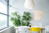 HOUTEN WANDDECORATIE / WOODEN WALL DECORATION - MUURDECORATIE / WALL ART - LANDKAART SPANJE / COUNTRY MAP SPAIN - 128 x 95cm - LICHT HOUT / NATURAL WOOD - WANDFIGUUR ESPANA / ESPAÑ