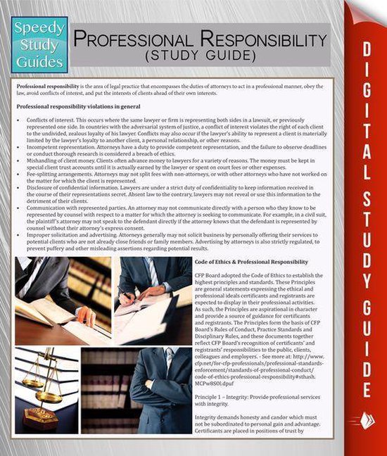 Professional Responsibility (Speedy Study Guide) - cover
