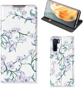 Smart Cover OPPO Reno3 | A91 Telefoonhoesje Blossom White