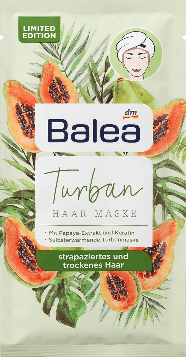 DM Balea haarmasker Tulband Papaja Tropisch met papaja-extract en keratine