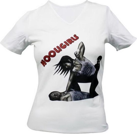 T-shirt dames wit Hooligirl maat Medium