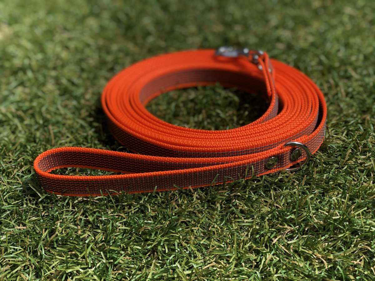 Bol.com Hondenriem 5 meter - Antislip - Oranje - Veilig - Grip - Comfortabel aanbieding