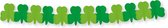 1x stuks Klavertje drie slinger 3 meter shamrock - Ierland Sint Patricksday thema versiering