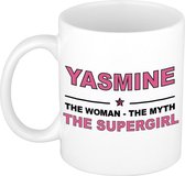 Yasmine The woman, The myth the supergirl cadeau koffie mok / thee beker 300 ml