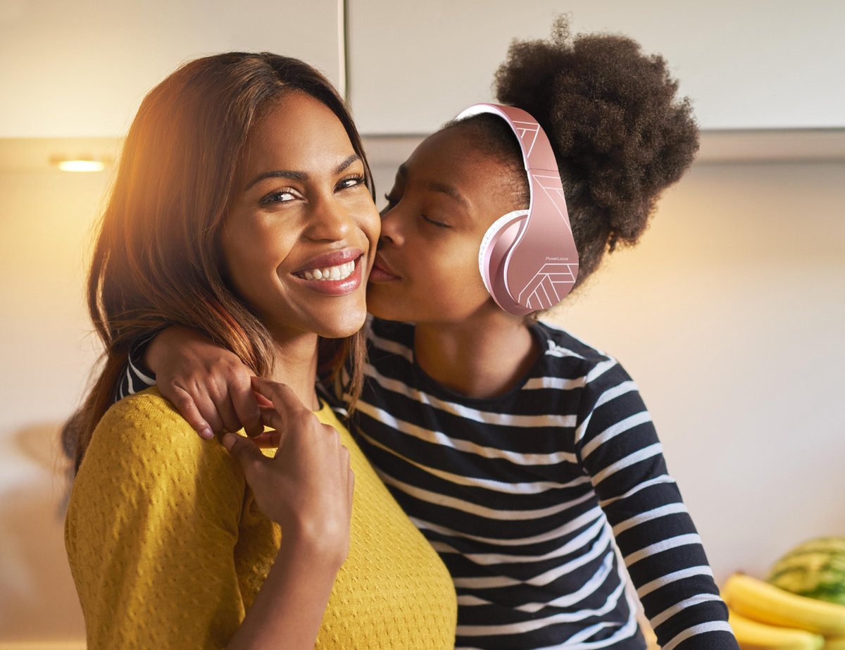 Afbeelding 3 van PowerLocus P2 draadloze Over-Ear Koptelefoon Inklapbaar koptelefoon voor kinderen - veilig volume van 85 dB - Bluetooth Hoofdtelefoon - Met microfoon