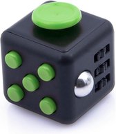 Fidget Cube Friemelkubus - Anti Stress Cube - Speelgoed Tegen Stress - Meer Focus & Concentratie - Fidget - Zwart Groen