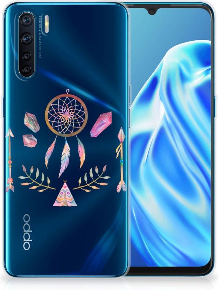 OPPO A91 Telefoonhoesje met Naam Boho Dreamcatcher