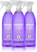 Method Allesreiniger spray - ecologisch franse lavendel - 3 x 490 ml