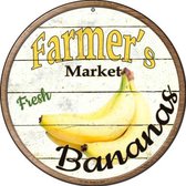 Wandbord - Farmer's Market Fresh Bananas