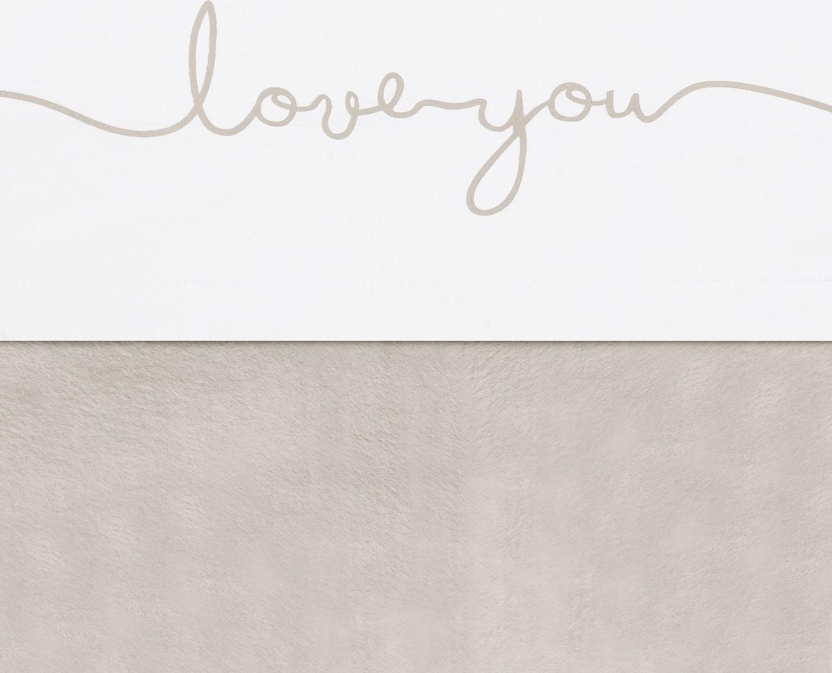 Jollein WIeg laken Love you 75x100cm - nougat