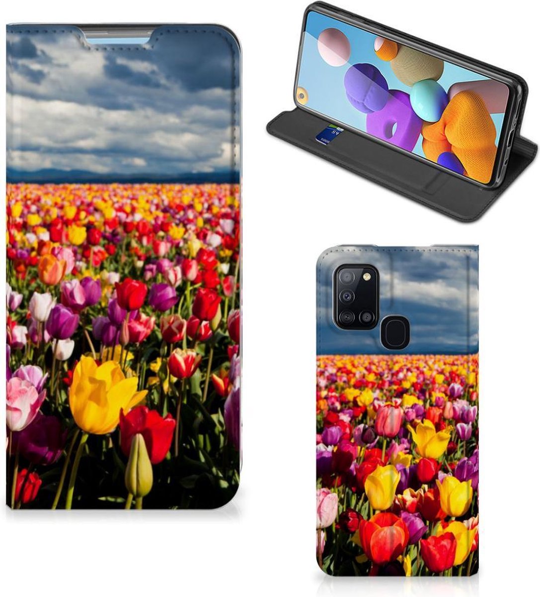 Samsung Galaxy A21s Smart Cover Tulpen