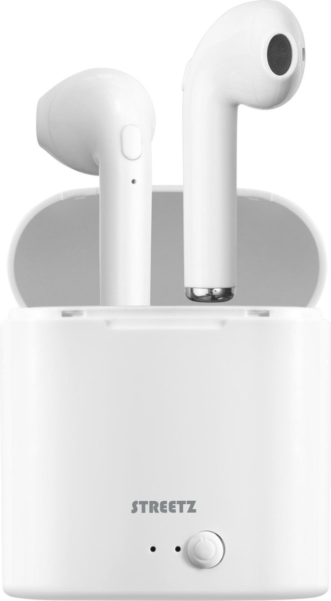STREETZ TWS-0008 - In Ear Oordopjes Bluetooth - Volledig Draadloos - Met Oplaadcase - Wit